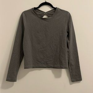 lululemon open back long sleeve in grey
